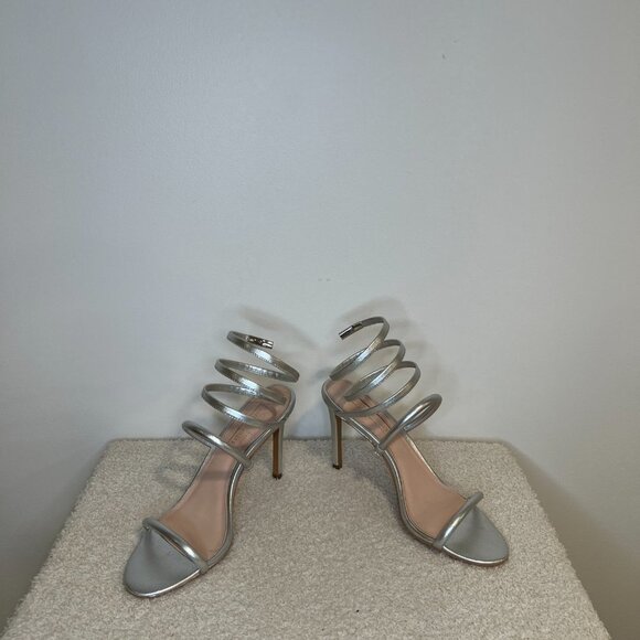 Avec Les Filles | Joia Heeled Sandal | Silver - Picture 6 of 7